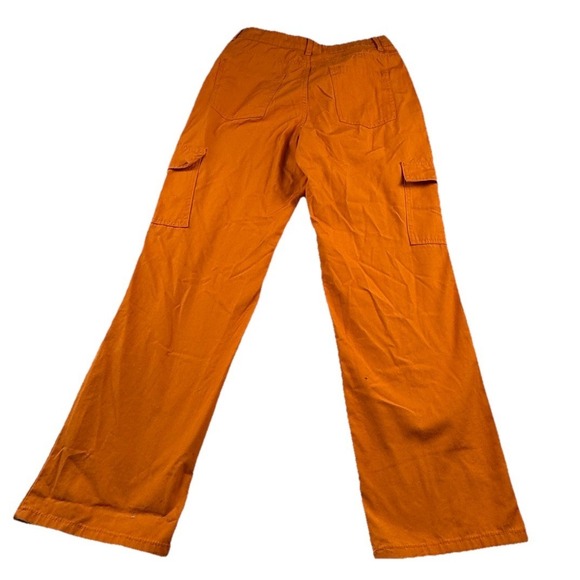 Sincerely Jules Cargo Pants Juniors 7 (27x30) Orange Autumn Fall Boho Straight - Picture 12 of 13